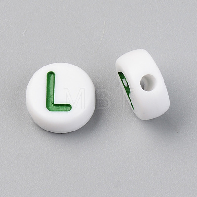 Opaque White Acrylic Beads SACR-T338-12-1