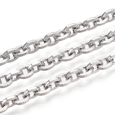 Brass Textured Cable Chains CHC-T018-29P-1