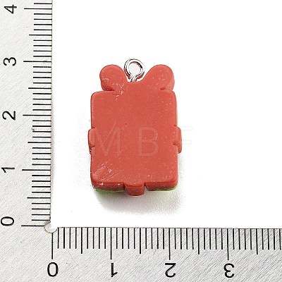 Christmas Theme Opaque Resin Pendants RESI-F054-B07-1