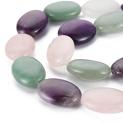 Natural Green Aventurine & Rose Quartz & Amethyst Beads Strands G-S359-353-1