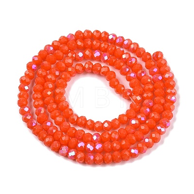 Electroplate Opaque Solid Color Glass Beads Strands EGLA-A044-P1mm-L03-1