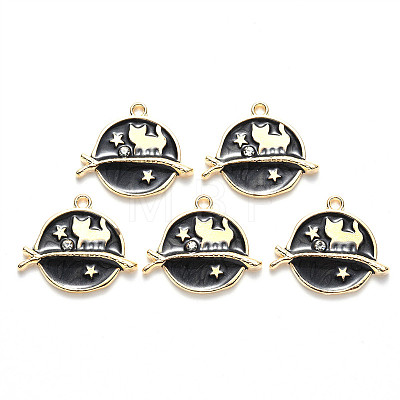 Alloy Enamel Pendants ENAM-N054-017D-1