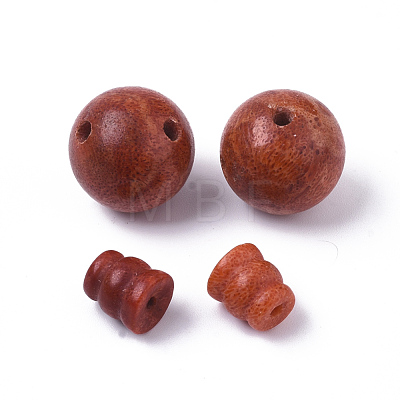 Synthetic Coral 3 Hole Guru Beads CORA-R019-003-1