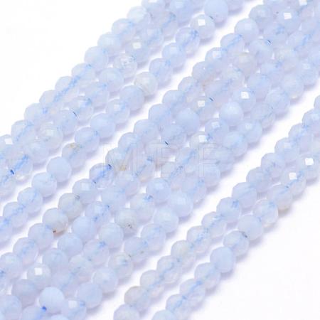Natural Blue Lace Agate Beads Strands G-E411-12-3mm-1