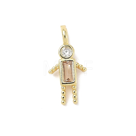 Brass Micro Pave Cubic Zirconia Pendants ZIRC-I356-17G-A04-1