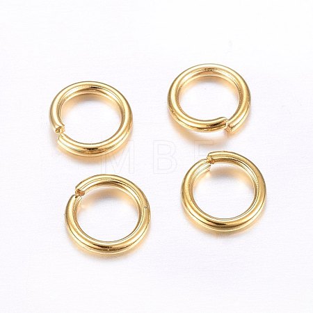 304 Stainless Steel Open Jump Rings STAS-O098-02G-03-1