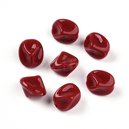 Opaque Acrylic Beads SACR-T017-34A-1