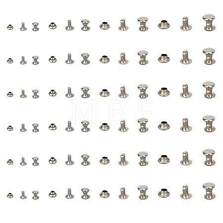 400 Sets 4 Styles Iron Rivets IFIN-FH0001-80-1