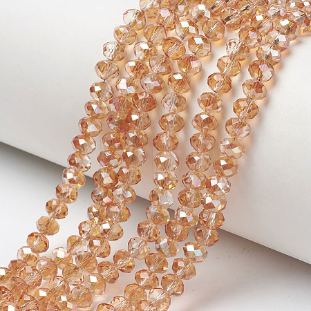 Electroplate Glass Beads Strands EGLA-A034-T3mm-J14-1