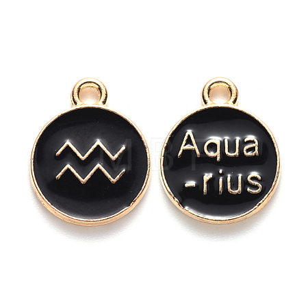 Alloy Enamel Pendants X-ENAM-S124-01A-08J-1