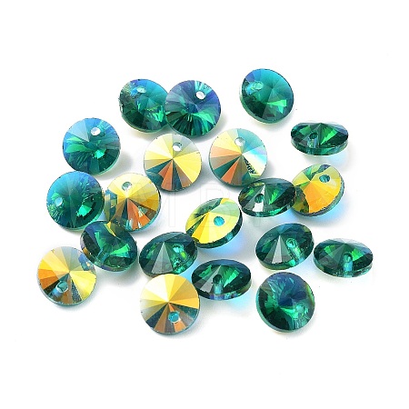 Electroplate Transparent Glass Beads EGLA-Z002-AB02-1