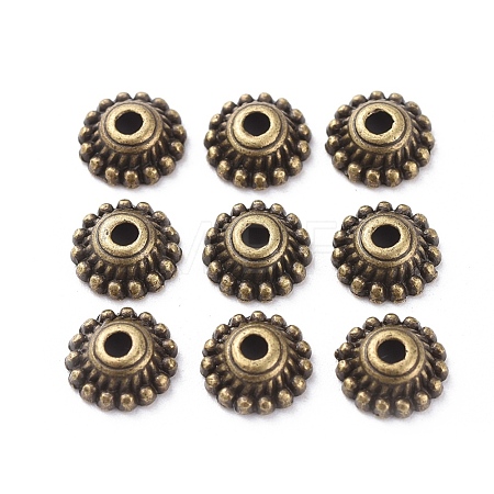 Tibetan Style Alloy Caps MLF1235Y-NF-1