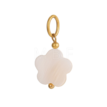 Natural Shell Pendants SHEL-OY009-82G-1