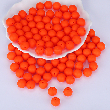 Round Silicone Focal Beads SI-JX0046A-08-1