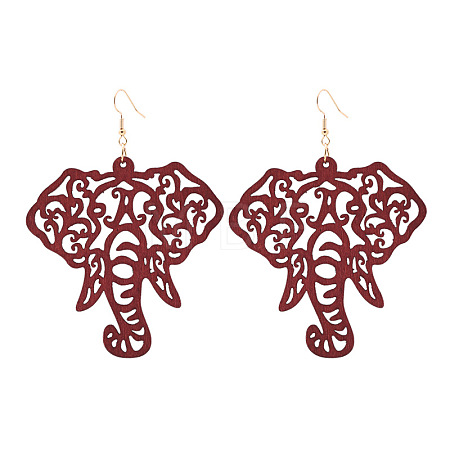 Hollow Wood Dangle Earrings FS-WG18EE7-06-1