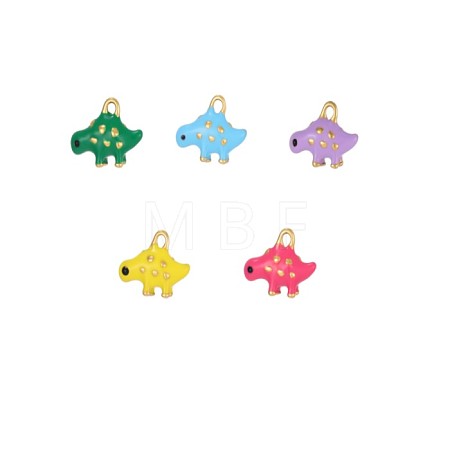 304 Stainless Steel Enamel Pendants STAS-OY002-77G-1