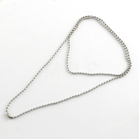 Tarnish Resistant 304 Stainless Steel Ball Chain Necklace Making X-NJEW-R225-06-1