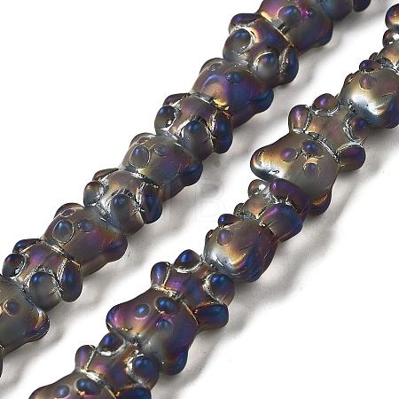 Electroplate Glass Beads Strands EGLA-Q127-A02-01F-1