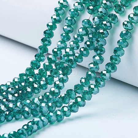 Electroplate Glass Beads Strands EGLA-A034-T4mm-A18-1
