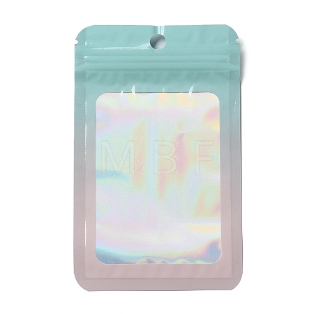 Rectangle Glitter Holographic PVC Resealable Packaging Bags ABAG-P011-01D-01-1