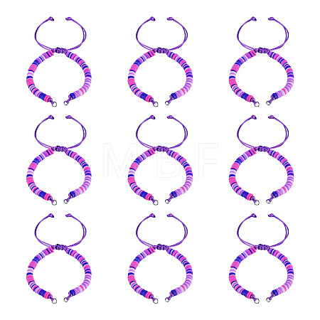 Handmade Polymer Clay Bead Bracelets Making AJEW-TAC00079-1
