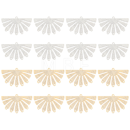 16Pcs 2 Styles Brass Chandelier Components Links KK-BC0012-10-1