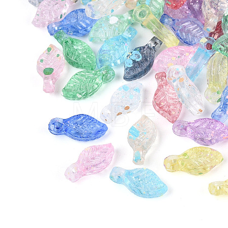 Transparent Spray Painted Acrylic Pendants ACRP-T011-07M-1