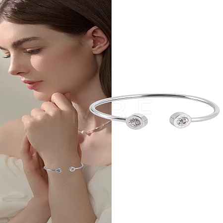 1Pc Stainless Steel Bangles BJEW-LP0001-43-1