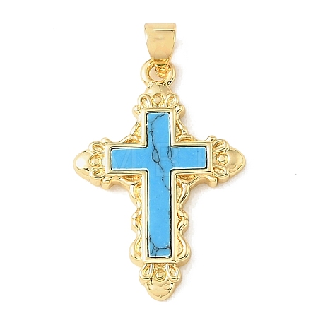 Dyed Synthetic Turquoise Pendants GG-CBA6938-15G-02-1