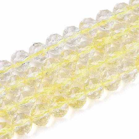 Crackle Transparent Glass Beads Strands X1-GLAA-N063-8mm-08-1