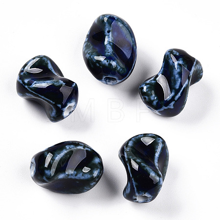 Handmade Porcelain Beads PORC-N008-06B-1