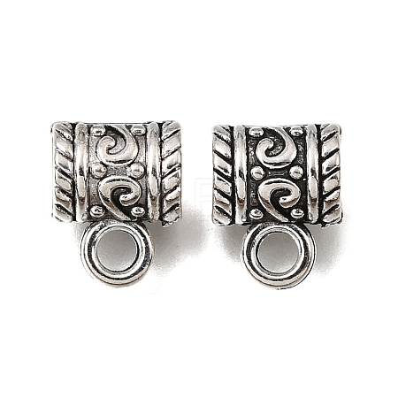 Tibetan Style Alloy Tube Bails FIND-Z128-11AS-1