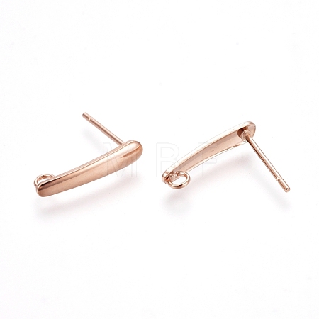 304 Stainless Steel Stud Earring Findings STAS-E484-60RG-1