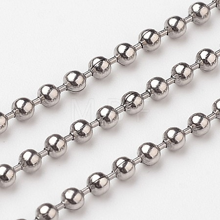 Tarnish Resistant 304 Stainless Steel Ball Chains CHS-L015-02-1