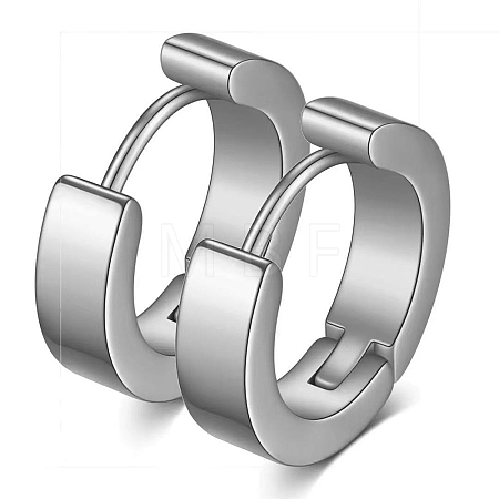 Stainless Steel Hoop Earrings PW-WG73897-04-1