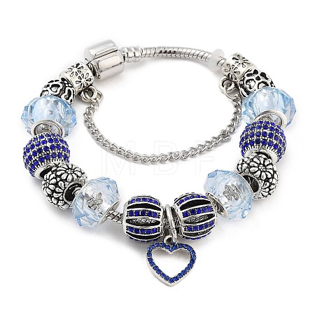 Tibetan Style Alloy European Bracelets BJEW-M320-01AS-1