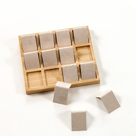 12-Slot Bamboo Earring Display Tray PW-WG49366-04-1