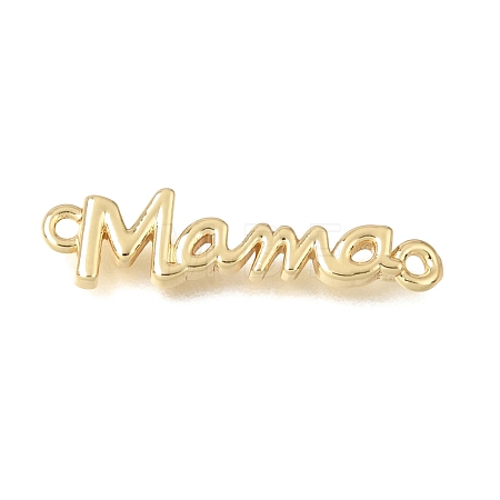 Mother's Day Brass Word Mama Links Connector Charms KK-C263-25B-G-1