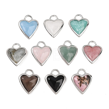 Natural Mixed Stone Faceted Pendants G-Z154-01P-1