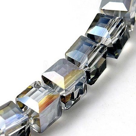 Electorplated Glass Beads EGLA-E006-3C-1