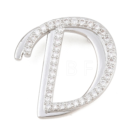 Brass Micro Pave Clear Cubic Zirconia Pendants CU-CBA8481-01P-D-1