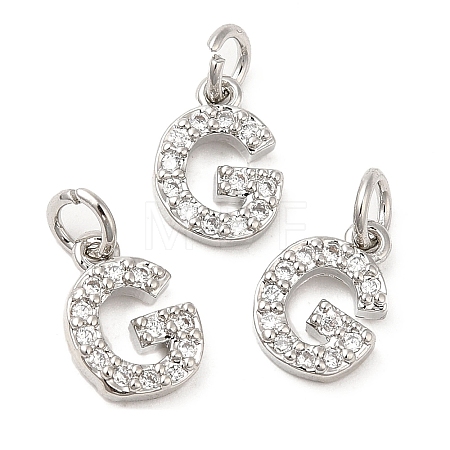 Brass Micro Pave Grade AAA Cubic Zirconia Charms LS-ZIRC-P067-11P-G-NR-1