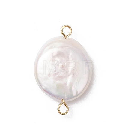Natural Keshi Pearl Connector Charms PALLOY-JF04188-02-1