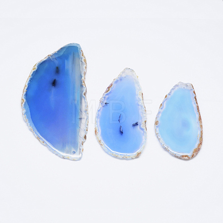 Natural Agate Slices Big Pendants G-E022-9-1