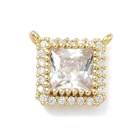 Brass Micro Pave Cubic Zirconia Pendants KK-C254-01A-G-1