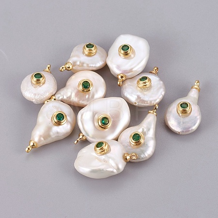 Natural Cultured Freshwater Pearl Pendants PEAR-F008-31G-02-1