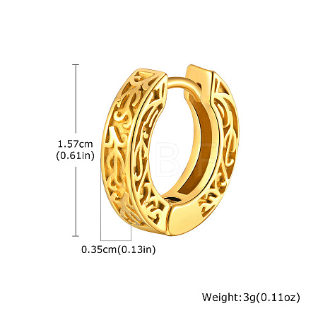 304 Stainless Steel Hoop Earrings for Men WGA52BD-02-1