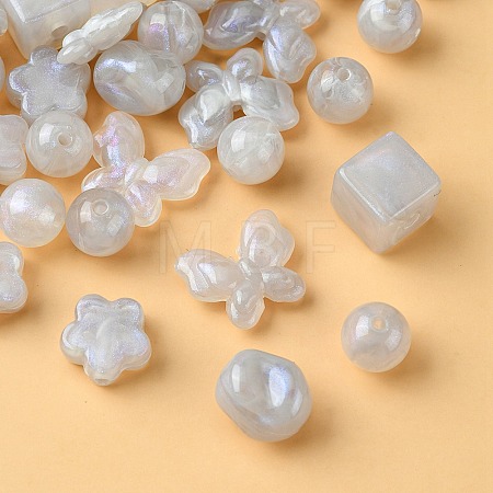 Opaque Acrylic Beads OACR-YW0001-73E-1