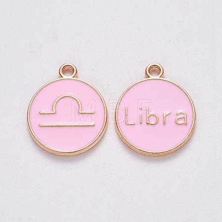 Alloy Enamel Pendants X-ENAM-S124-01B-09K-1