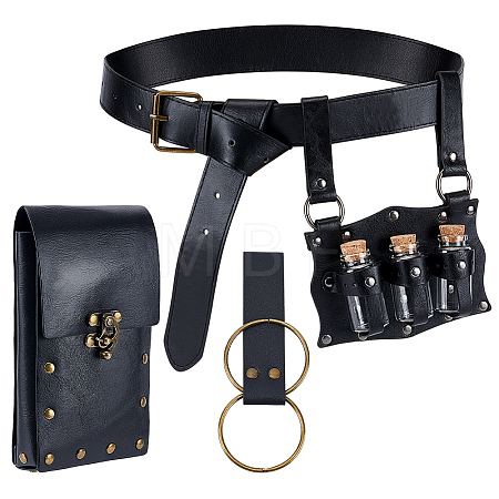 PU Imitation Leather Belts AJEW-WH0596-691A-1